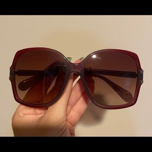Diane Von Furstenberg purple ombré sunglasses w/ sunglass case